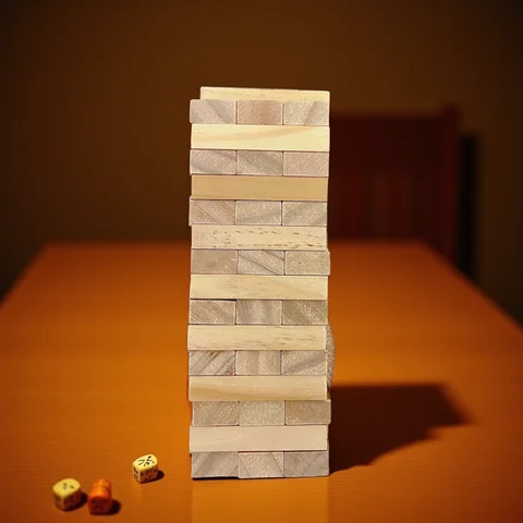 English and French 48pcs Couple Flirting Building Block Game Stacking Tower Game Adult Party Entertainment Spanish SM Product