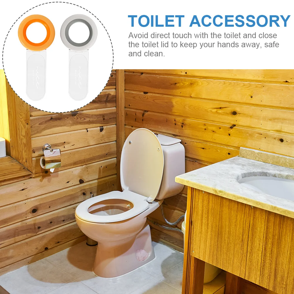 

2 Pcs Handle Toilet Lid Lifter for Closestool Cover Lampshade Supplies Creative