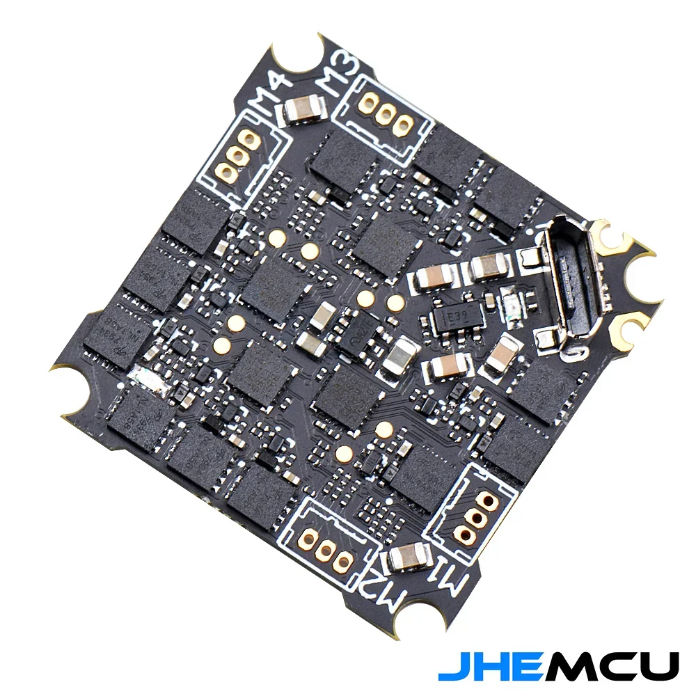 Jhemcuフライトコントローラーforrc fpvフリースタイルtinywhoopドローン、blhelis、esc 1-2s、4in 1、25.5x25.5mm、f4 aio、f411、12A