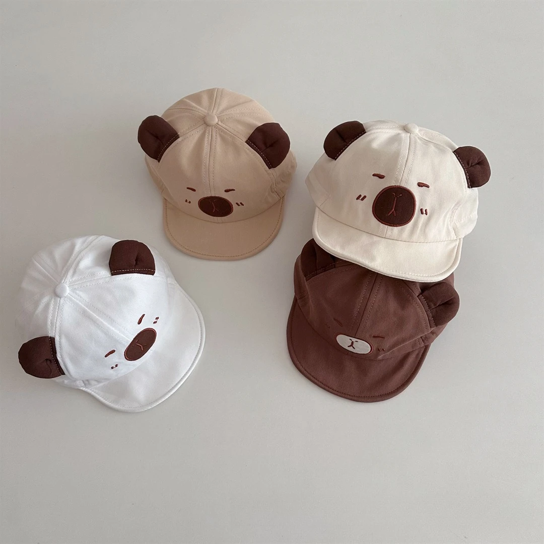 Miniso Cappello da bambino Primavera Berretto da baseball a tesa morbida Simpatico modello Kapibala Parasole Berretto da baseball casual per bambini piccoli
