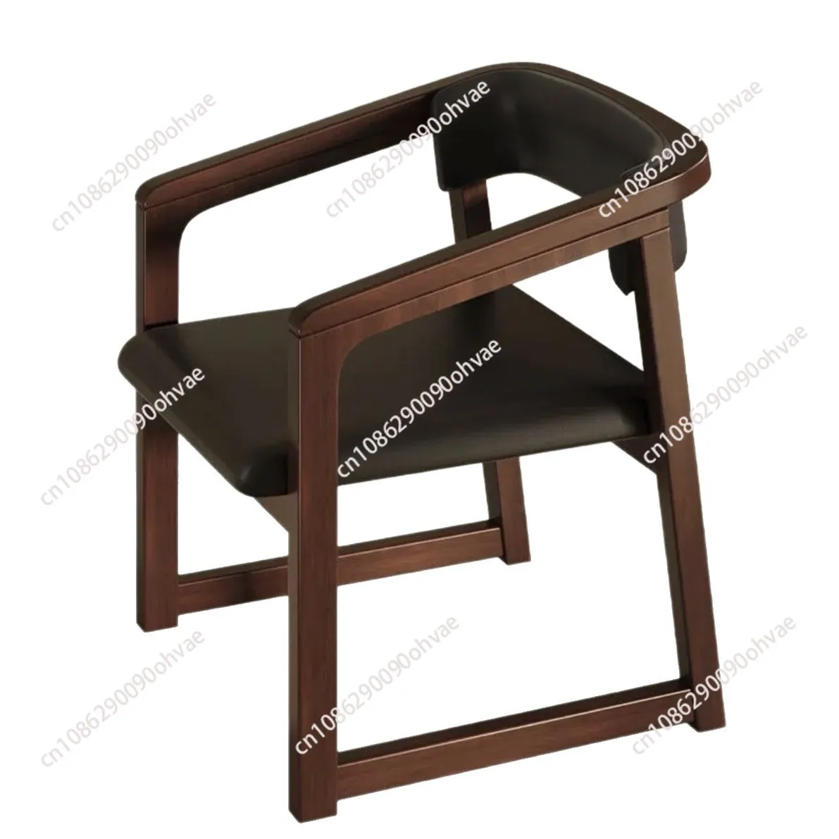

Solid wood, dining chair, light luxury, armrest, modern, household, Chinese, backrest, simple