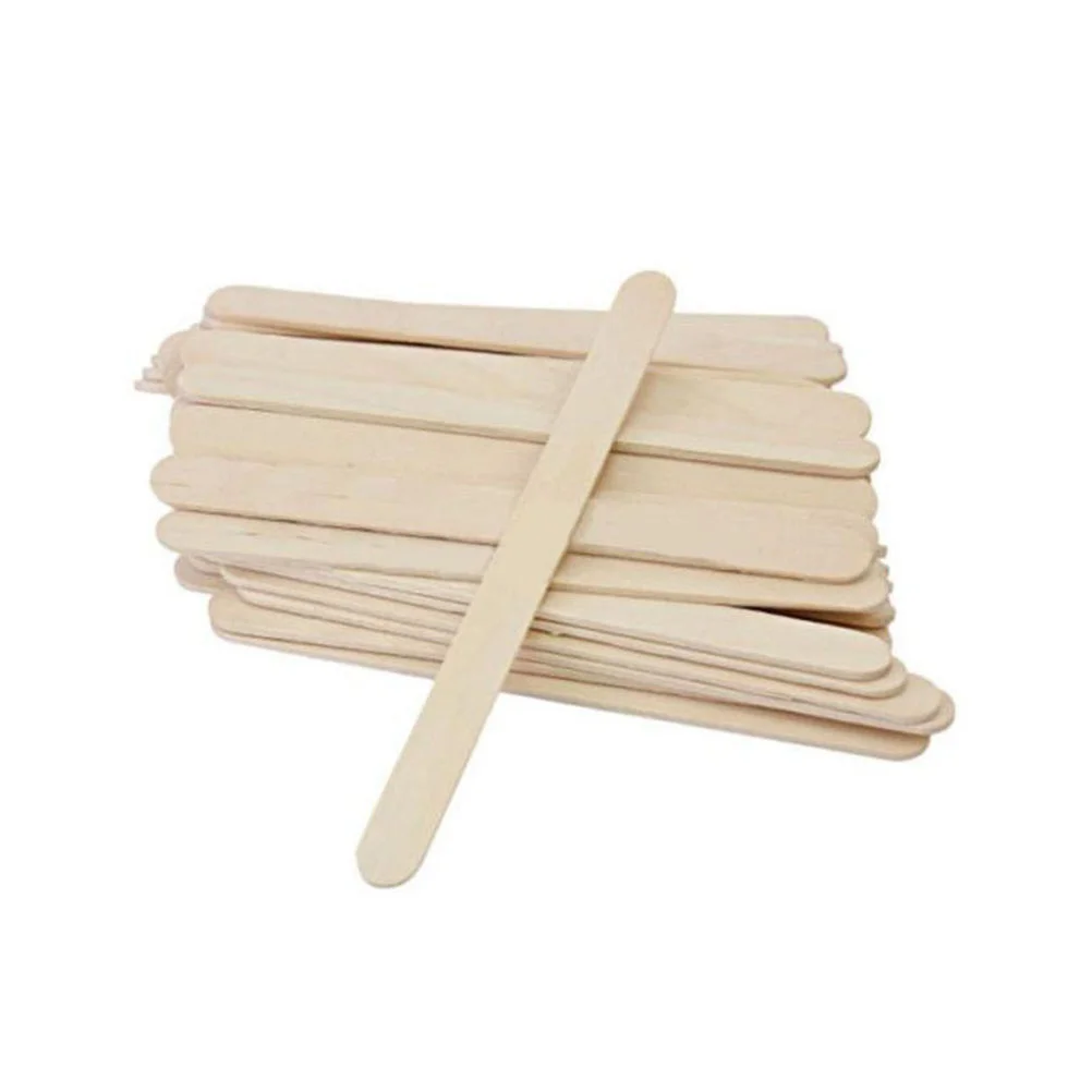 200pcs/Pack Natural Wooden Ice Cream Sticks Popsicle Stick Tongue Depressor DIY Crafts Material popsicle stick crafts