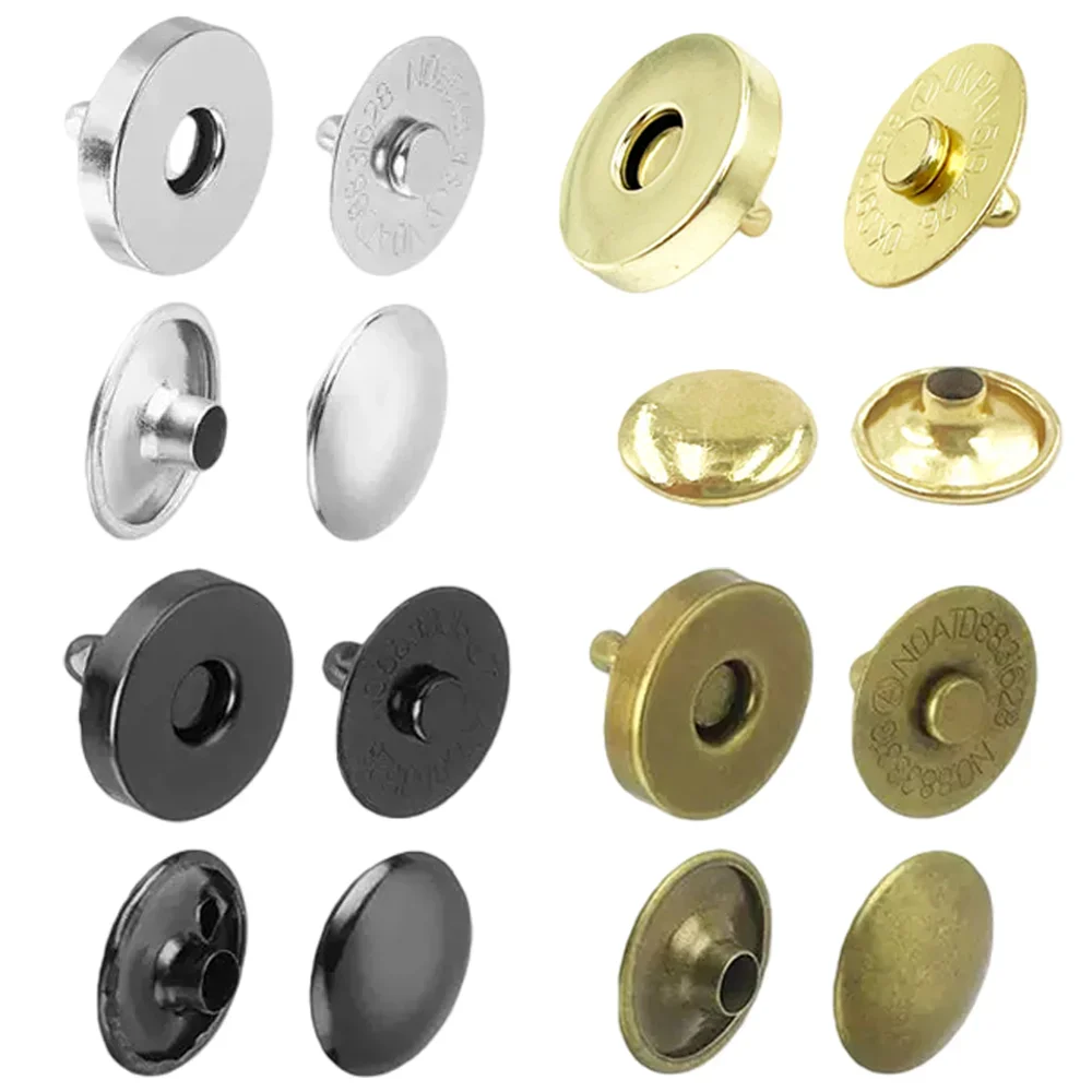 10pcs Magnetic Snaps Battons,Magnetic Purse Closure Fasteners,Sewing on Magnetic Snaps for DIY Craft
