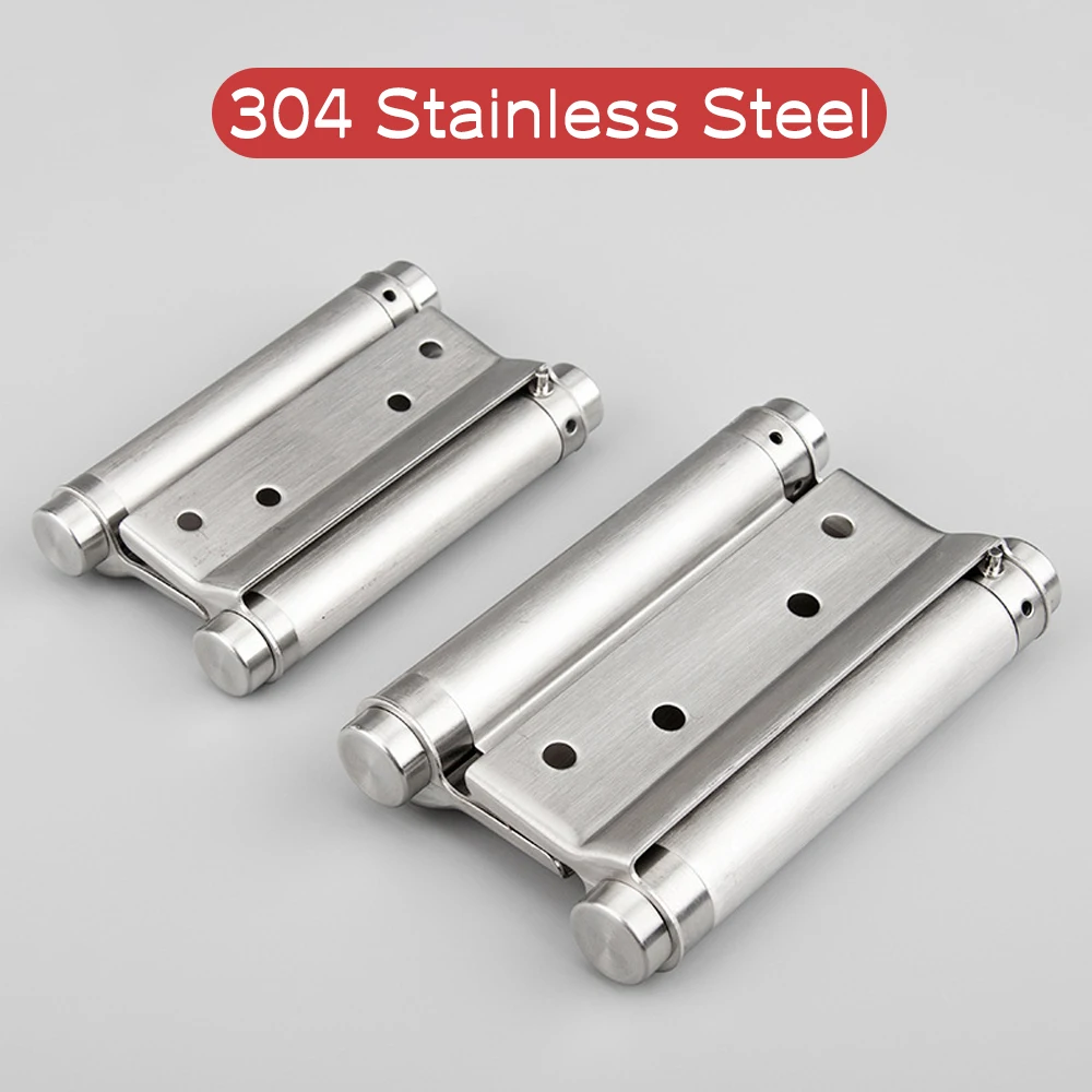 Free Door Hinge Double-sided Door Hinge Automatic Door Self Closing Hinge Stainless Steel Double Open Spring Fence Dedicated