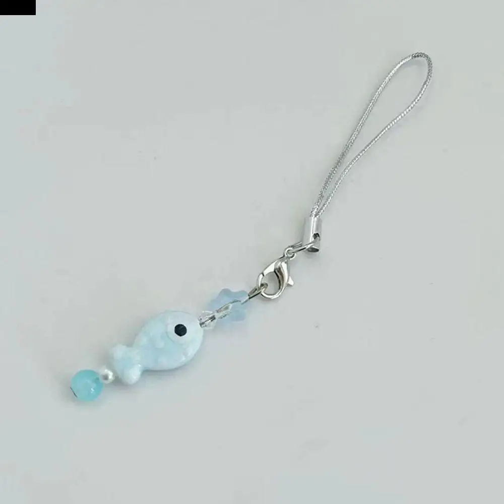 

Phone Case Sweet Y2K Fish Phone Chain Pendant Beaded Cell Phone Strap Cute Phone Charm Mobile Lanyard Girls Women