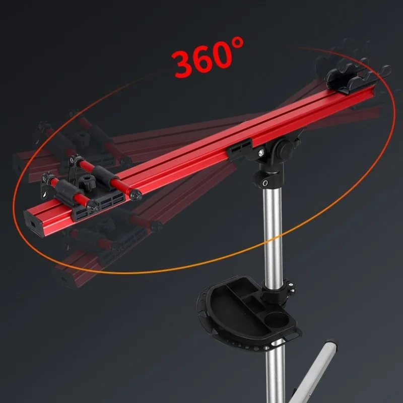 Road Mountain Bike Aluminum Alloy Repair Table Telescopic Triangular Repair Stand Bicycle Racks Adjustable Bicycle Accessories