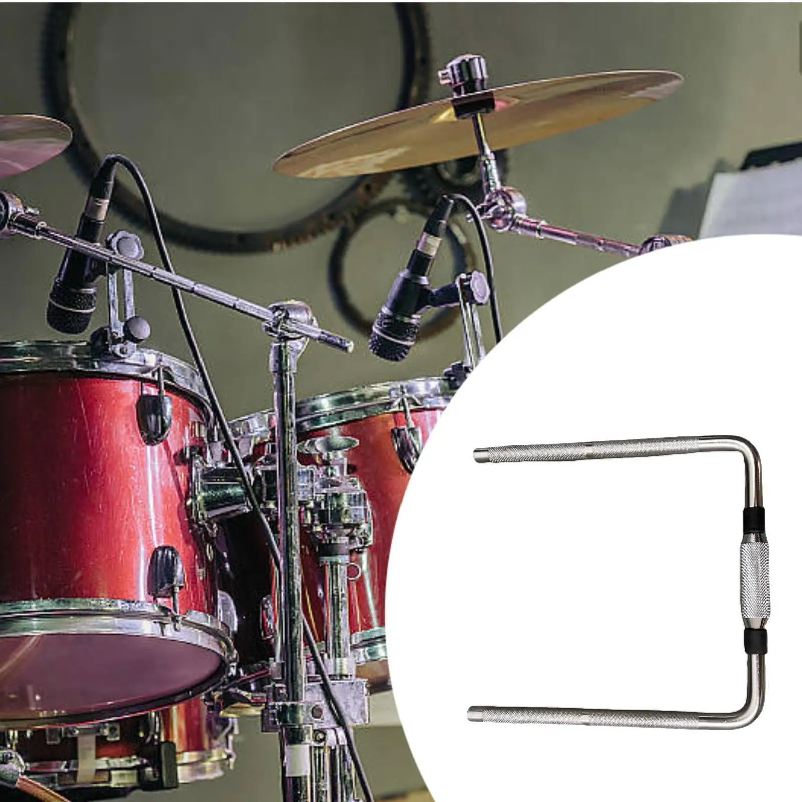 L Shaped Rod Metal Drummer Gifts for Drum Set Sturdy Percussion Accessories
