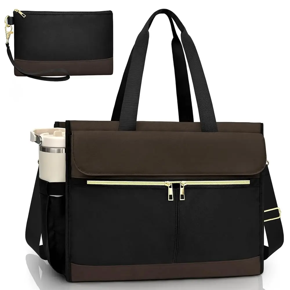 Bag for Women - 15.6 Inch Tote Work Bag with Compartments Nurse Teacher Bag Large Lightweight Office Handbag