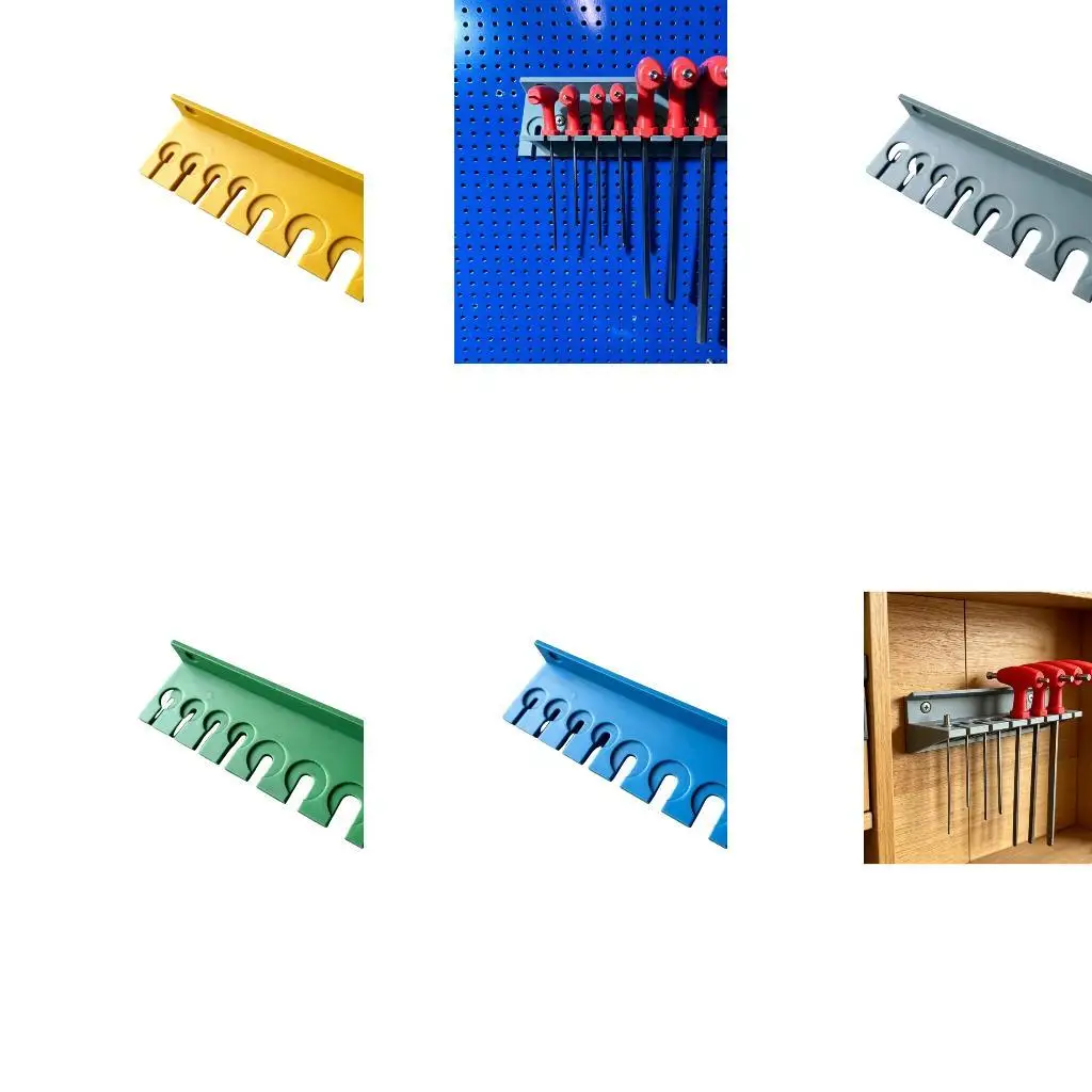 Polylactic Acid Wall Tool Hanger Slot Rack for Screwdrivers Keys and Similar Tool D2RD