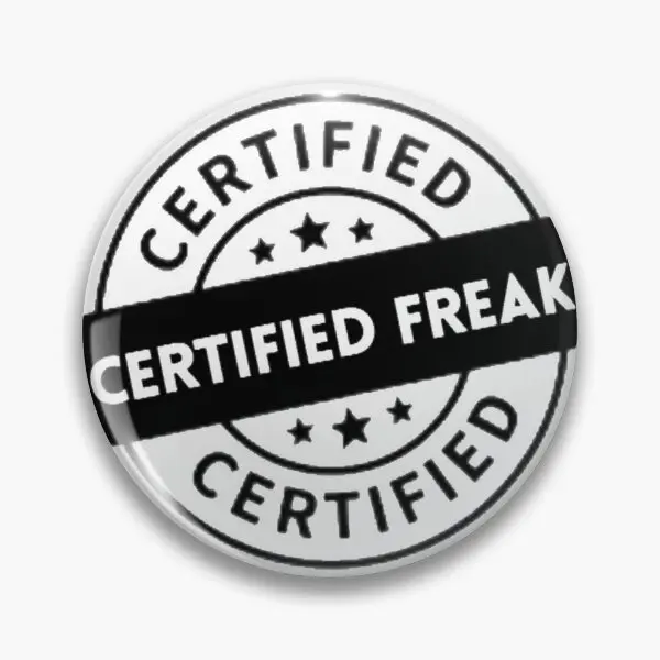 Wap Certified Freak Masks Stickers M  Soft Button Pin Metal Creative Badge Decor Fashion Hat Clothes Jewelry Funny Collar Women