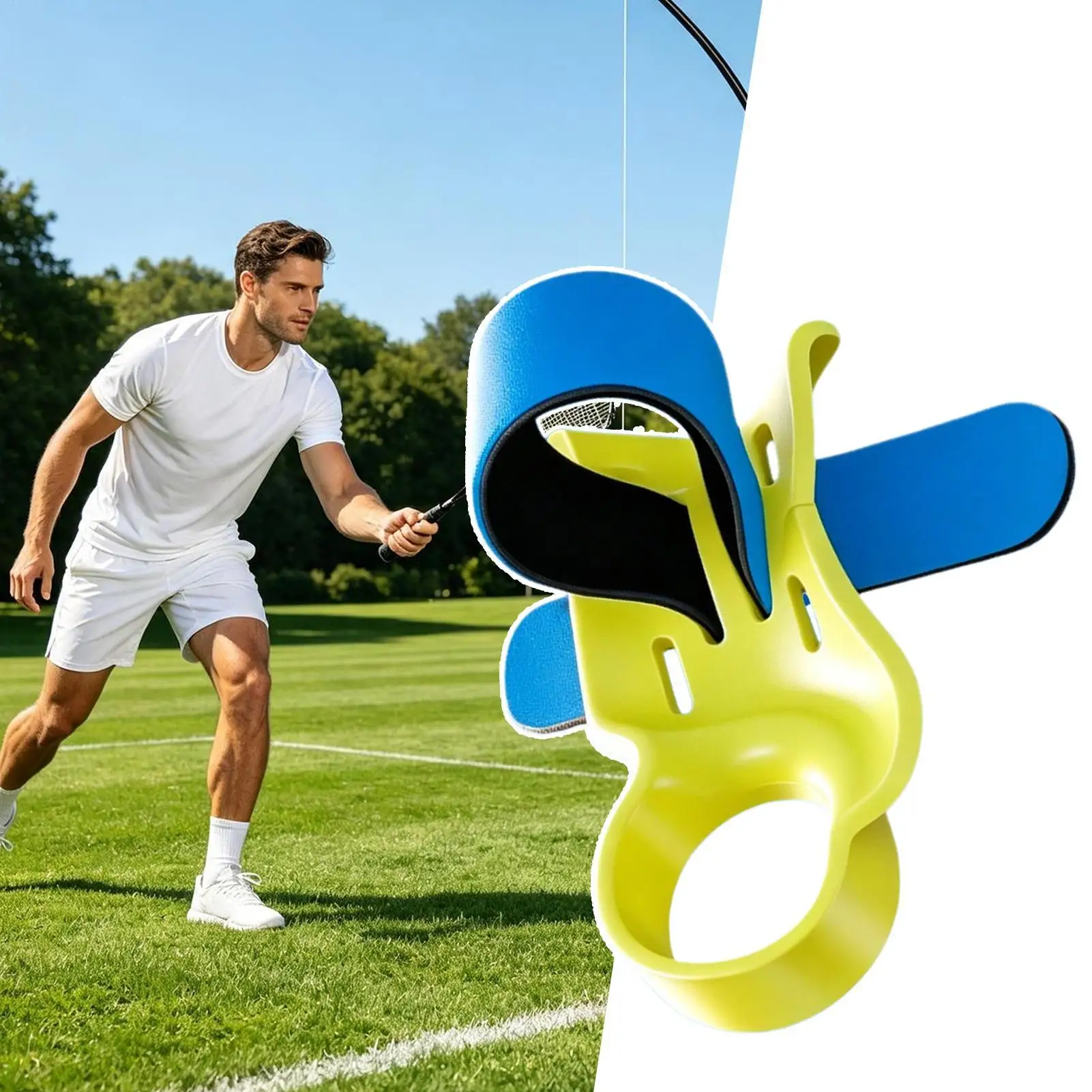 badminton-wrist-stabilizer-racket-handle-lightweight-training-tool-tennis-grip-correction-for-athlete-skill-enhance-accurate