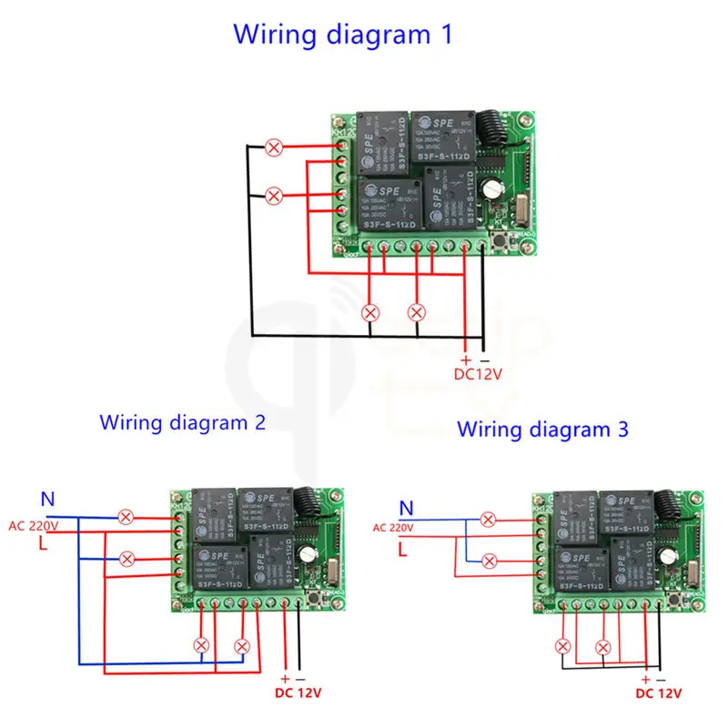 GERMA 433Mhz Wireless Switch DC12V 4CH Relay Receiver Module + 4botton  RF Remote Control 433Mhz Transmitter for Garage Car Gate