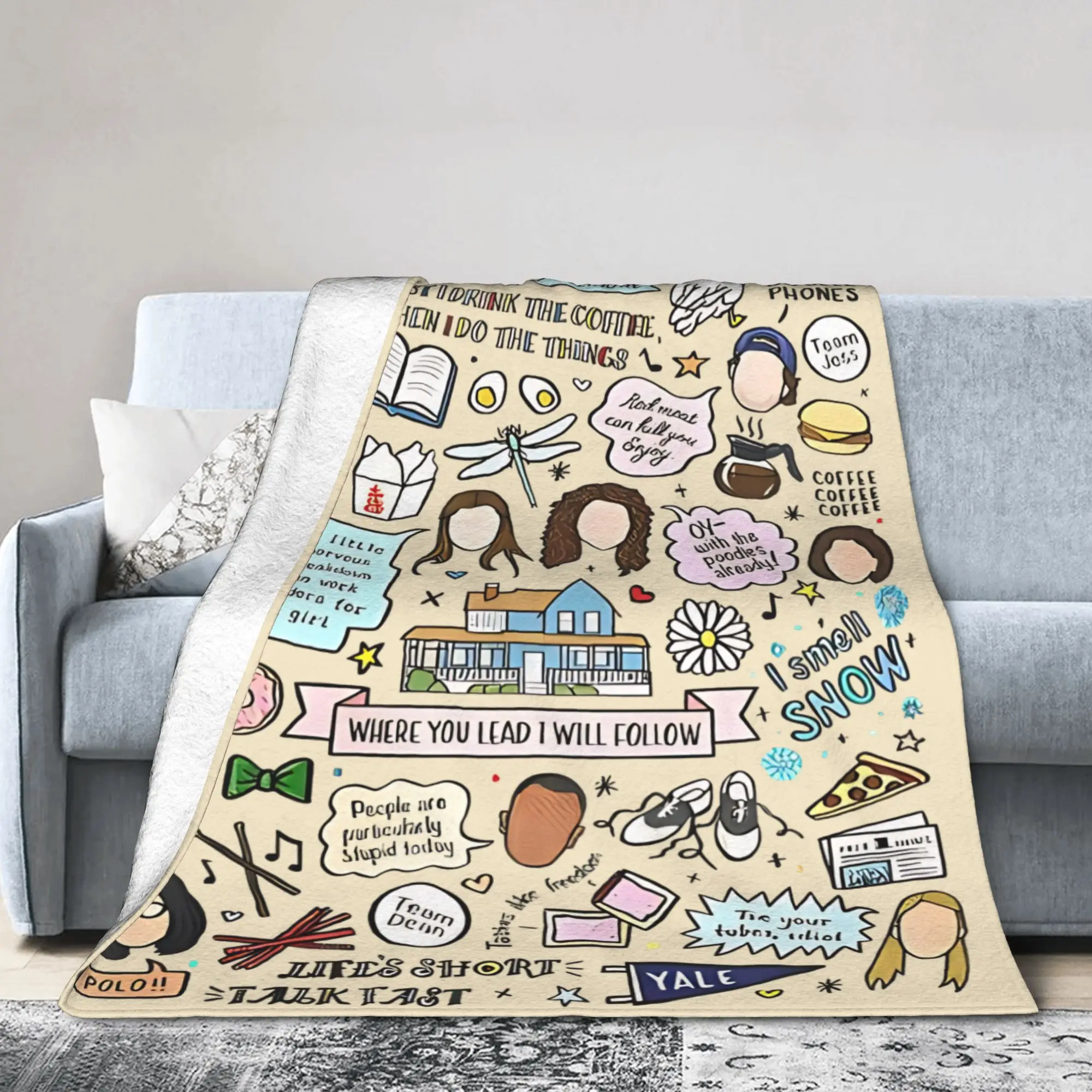 Gilmore Girls Blanket Coral Fleece Plush Textile Decor  Breathable Super Warm Throw Blanket for Home Couch Quilt