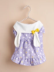 Rabbit Design Spring Summer Pet Clothes Dog Kitty Dress wiht Lovly Ear Shape