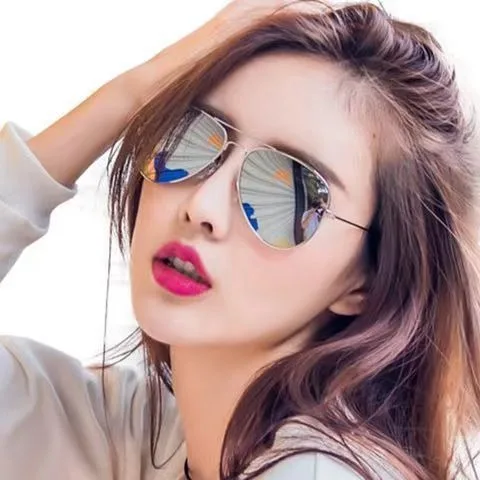 1pc Unisex Classic Aviator Sunglasses, Sunshade, Retro Style, Perfect For Daily Wear & Travel, Colorful Reflective Lens, For OOTD