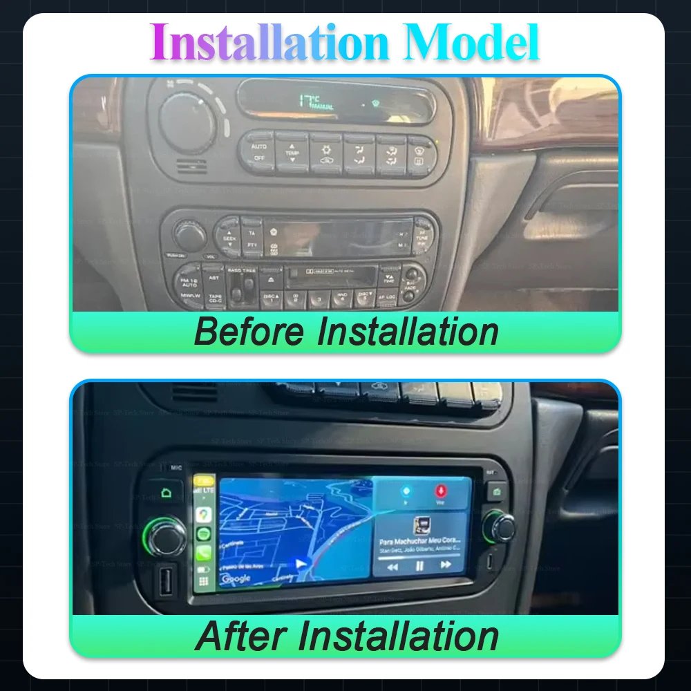 Android 16 For Jeep Grand Cherokee Liberty Wrangler Chrysler 2002-2006 Car Screen Multimedia Video Player Gps navigation Rds 5g view 2