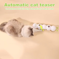 Intelligent Interactive Cat Toy Charging Earthworm Pole Toy Motion Activated Worm Post Toy with Tail Automatic Popping Hole