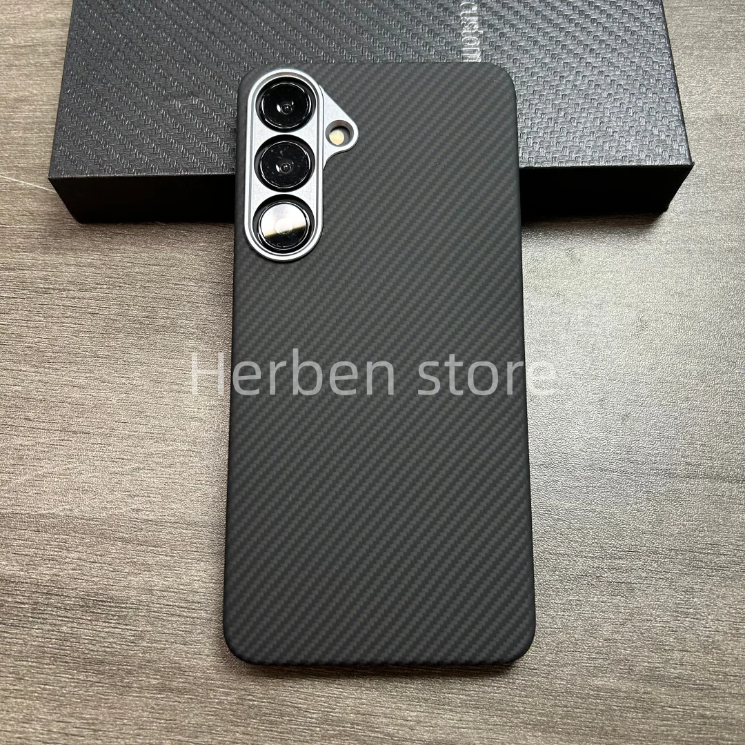 Prawdziwy karbon do Samsunga Galaxy S25 Plus, Kevlarowa obudowa z Magsafe, luksusowe włókno węglowe, ultralekka, ultracienka, ochronna obudowa. — zdjęcie produktu 5
