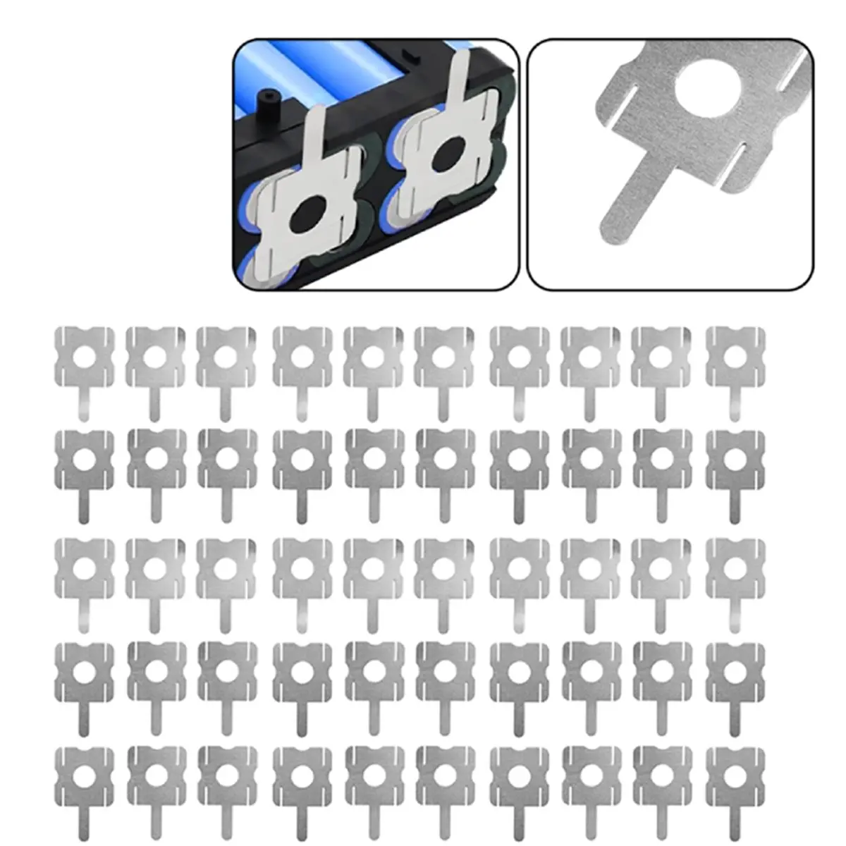 (HOPE) 100Pcs U-Shaped 4S Nickel Sheet Spot Welder Accessories for 18650 Battery Pack Welding Tools Nickel Strip Connector