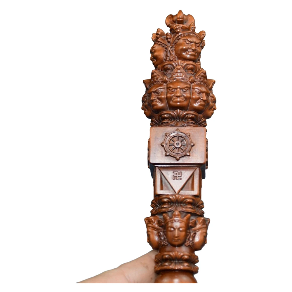 Sculpture sur bois innovante, tibétain, Vajra Dorje, bouddhiste chinois, décor spirituel traditionnel, résolution de la pureté
