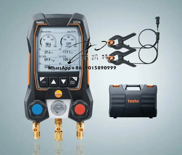 

0564 5501 Testo 550s 557s Basic Set - Intelligent Digital Refrigerant Meter with Wired Clamp-on Temperature Probe in Stock