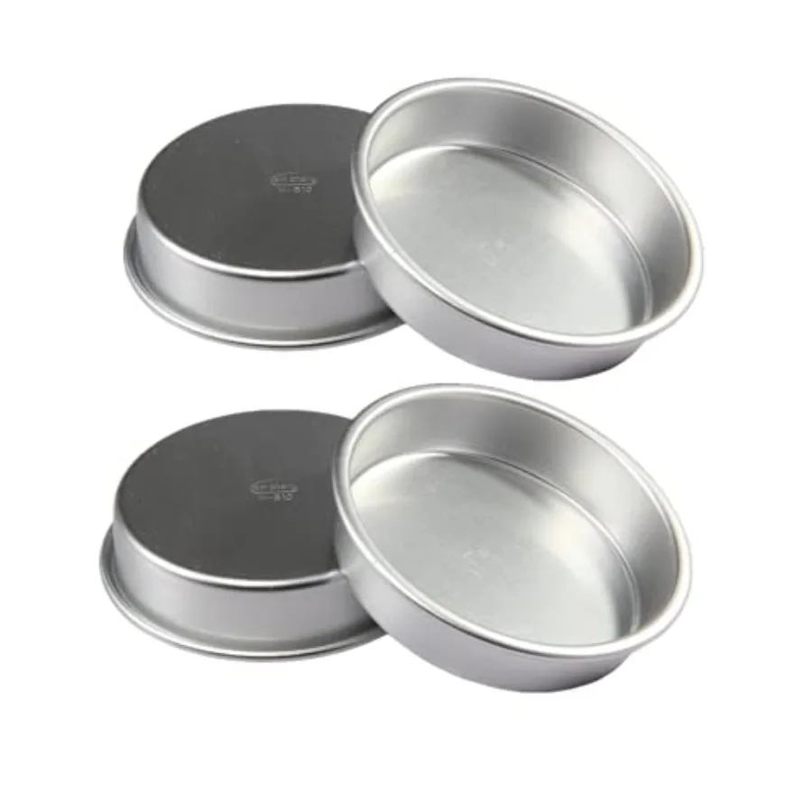 4 Inch Mini Cake Pan Set, 4 PCS Round Cake Pans Round Baking, Healthy and Sturdy, Easy Clean and Dishwasher Safe for Home Party