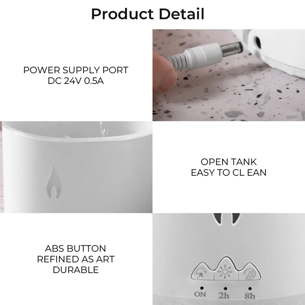 Humidificador de aire de Aroma de llama de fuego de volcán de medusas, difusor de aceite esencial, olor eléctrico para el hogar, fabricante de niebla fresca de Perfume