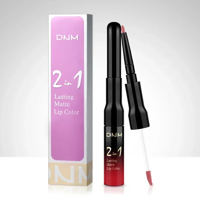 2021 Hot Sale Sexy Women 20 color multi-function double head durable waterproof nude color makeup lipstick, red lip pencil.