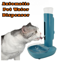 Automatic Pet Water Dispenser Height Adjustable Wall Mounted Cat Dog Bowl Stand Non Spill Drinking Fountain Feeder Home Use Smal