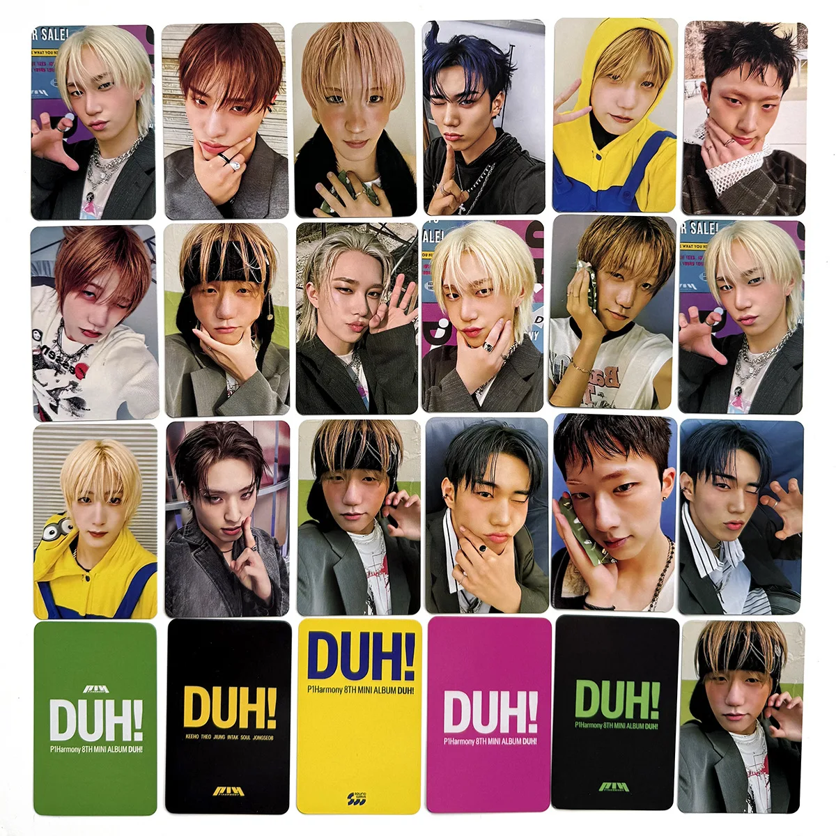 6pcs/set Kpop P1Harmony DUH! Album Photocard KTOWN4U FNC SHOP