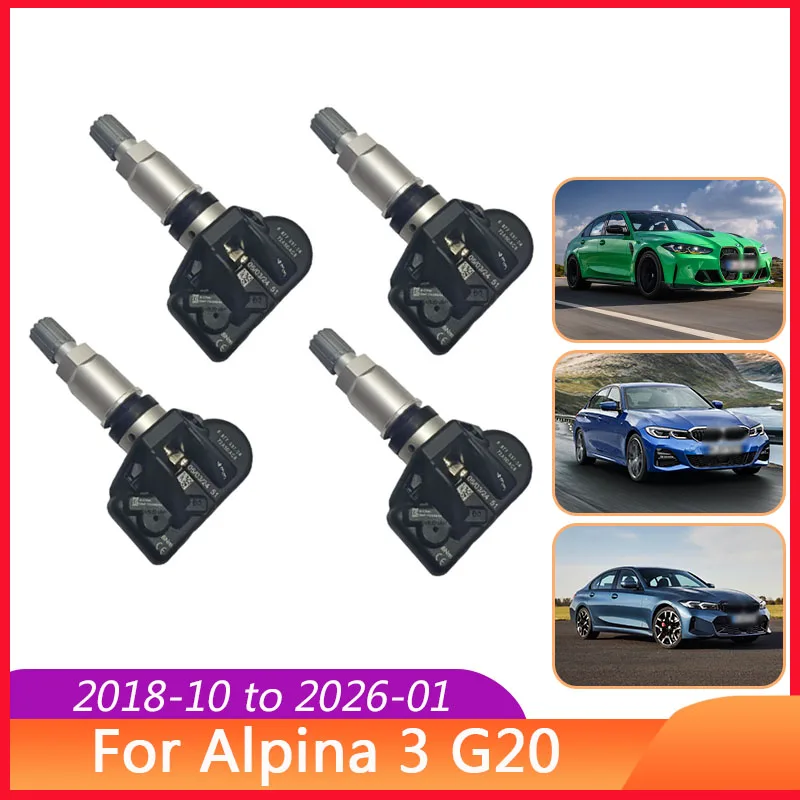 

4PCS 36106877937 TPMS Sensor For 2020-2030 Alpina 3 4 5 433MHz Tire Pressure Monitoring System TPMS SENSOR 6877937 6877936