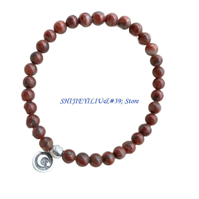 E21F Islamic Misbaha Stretch Armband Glass Beads Stretch Prayer Beads For Spiritual Practice And Fashion Accessory