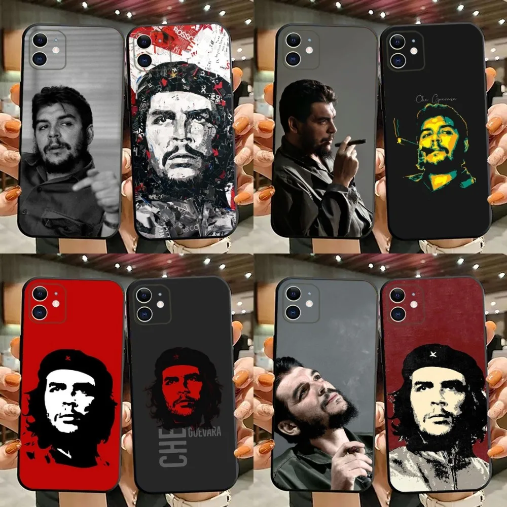 

Che Guevara Phone Case For iPhone 15,14,13,12,11,Plus,Pro Max,XS,X,XR,SE,Mini,8,7 Soft Silicone Black Cover