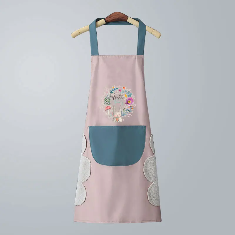 Hand-wiping Kitchen Household Cooking Apron Oil-proof Waterproof Men Women Adult Waist Fashion Coffee Overalls Wipe Hand Apron