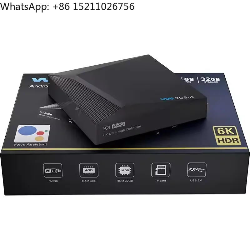 K3 Pro TV Box for USA Oscam Ccam Server Digital Media Player Watch Football Events Android 10 IPTV Box Satellite TV Receivers