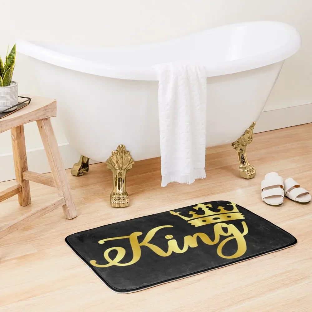 

King Gold Print Bath Mat Home Decor Bathroom Carpets Home Entrances Mat