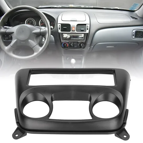 Panel de salpicadero para coche, marco de DVD, 1DIN, Radio Estéreo, Fascia, ABS, resistente al desgaste, navegación, embellecedor, repuesto para Almera Sentra 2000 ‑ 2006