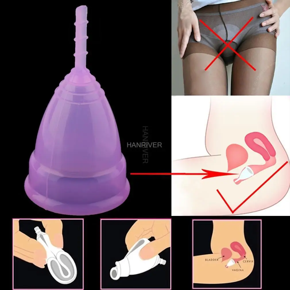 Medical Grade Silicone Menstrual Cup Reusable Soft Cup Big/Small 3 Colors Women Feminine Hygiene Product Health Care hot