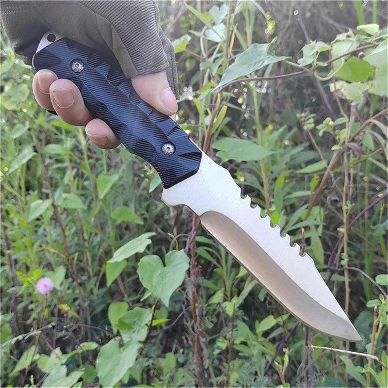 Outdoor survival knife outdoor survival knife camping self-defense tactics survival knife portable tactical straight knife