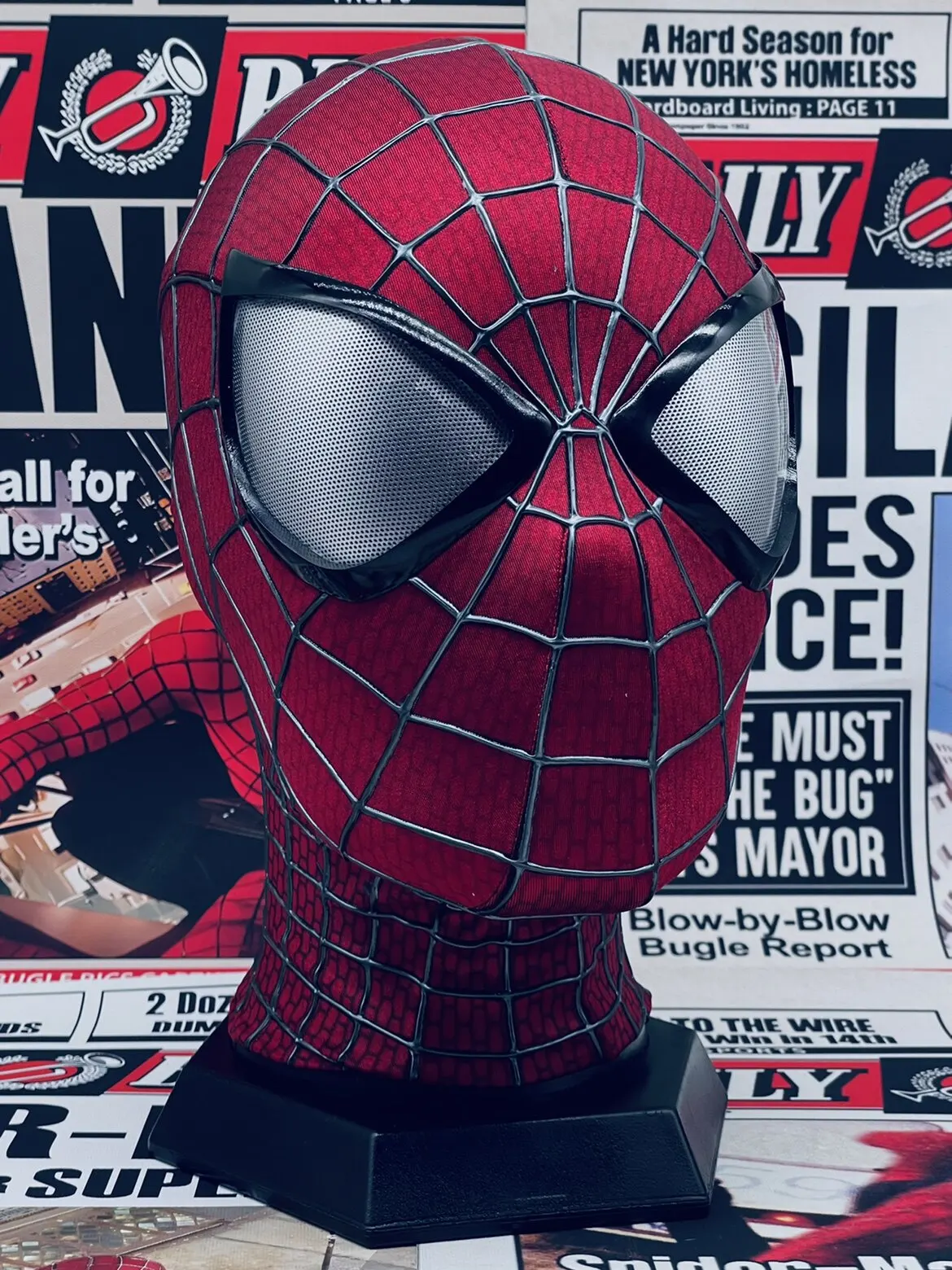Handgefertigte Spider-Man 2 Filmgenaue Garfield-Version Cosplay-Maske Peter Parker Handwerkskunst Sammlerstück für Geburtstagsgeschenke – Detail 4