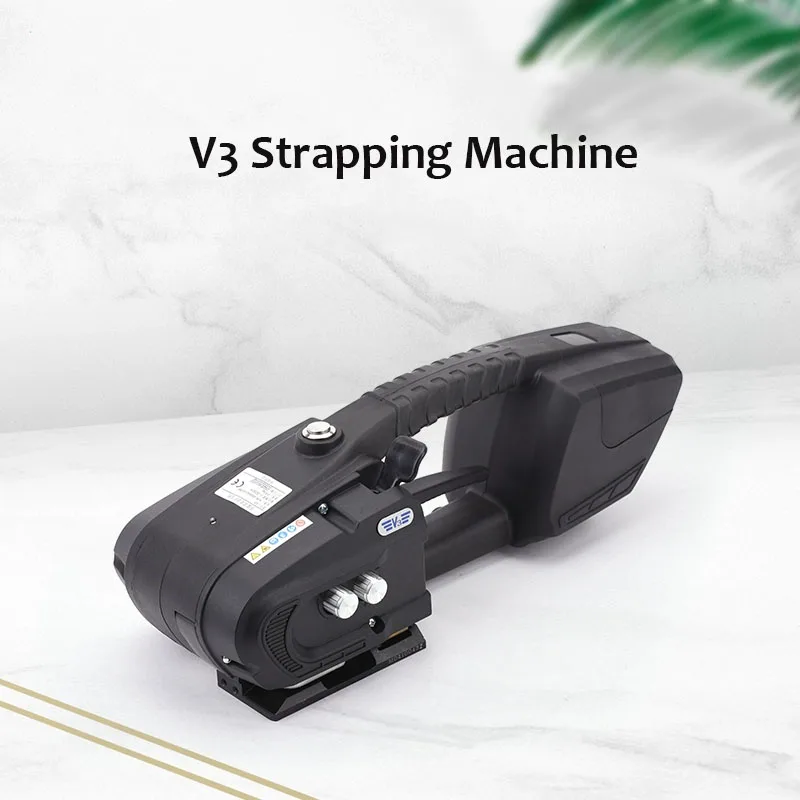 

Portable Strapping Machine V3 Automatic Packaging Tool PET PP Belt Banding with 4000mAh Large Capacity Battery Baler Machine
