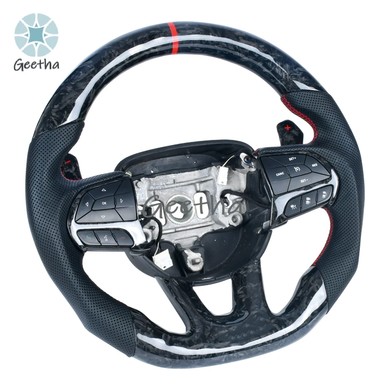

For High Quality Custom Carbon Fiber Steering Wheel for Jeep 2014 Grand Cherokee SRT Steering Wheel Car Interior Accessories