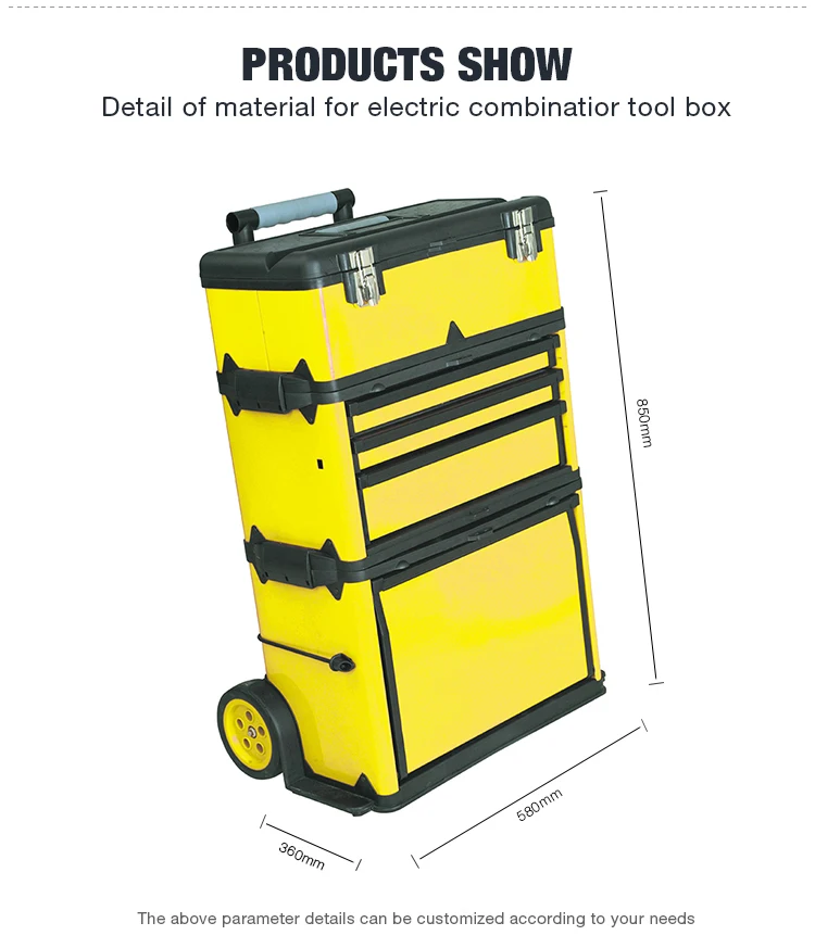 Quality Guarantee 23 Inch Separated Tool Storage Case/ Tool Box With Trolley