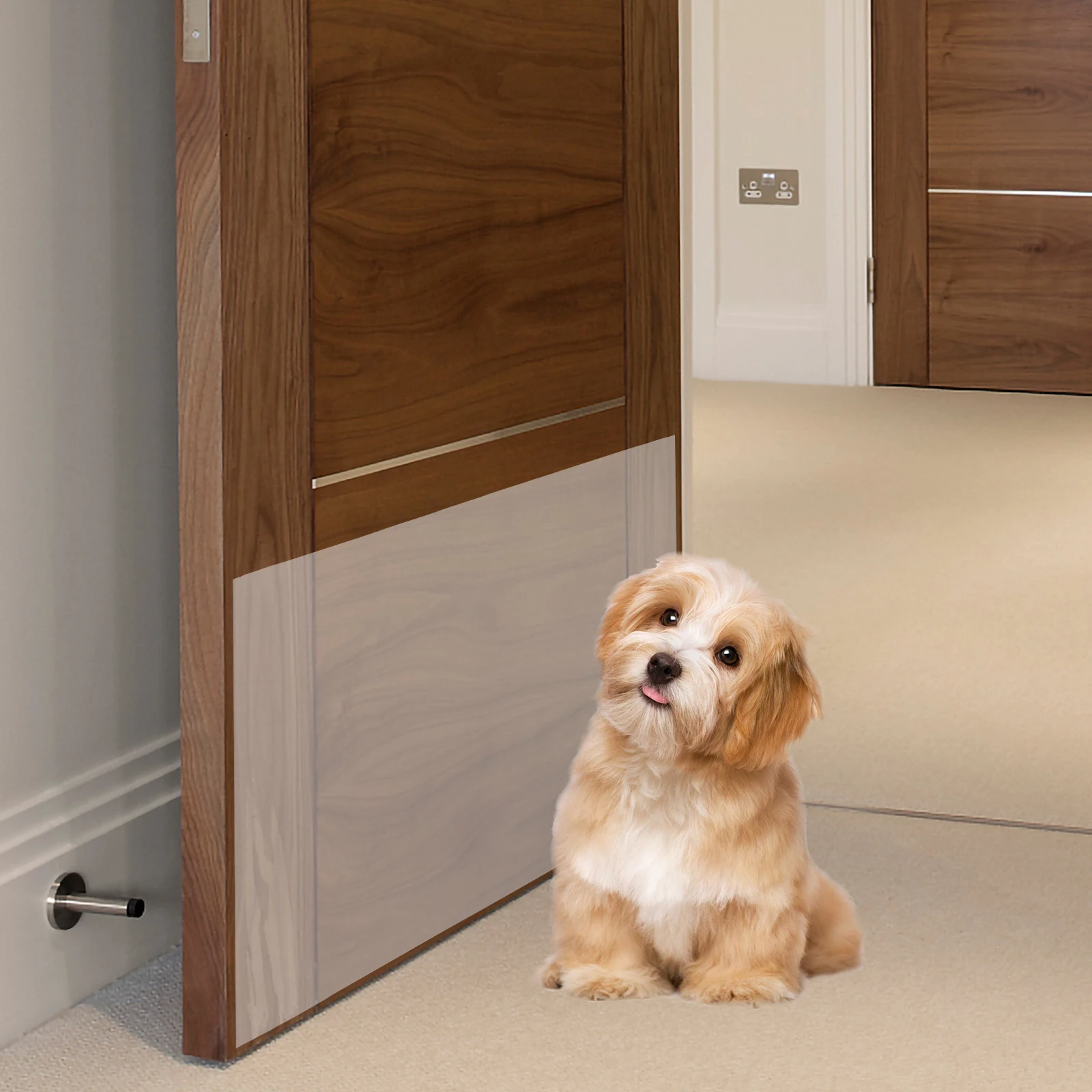 

40X91Cm Pet Scratch Shield Heavy Duty Clear Door Guard Cover For Walls Furniture Durable Tpu Protector Wall Scratch Shield