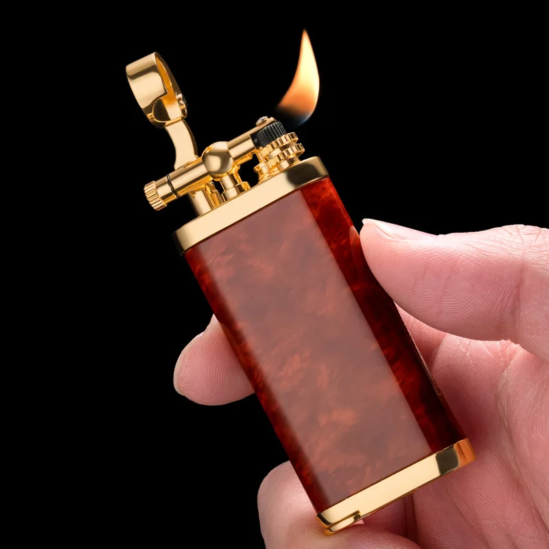 

Роскошная зажигалка для трубок и сигар с инструментом для табачных трубок, портативная, классическая, ретро, надувная, бутановая, в подарочной коробке