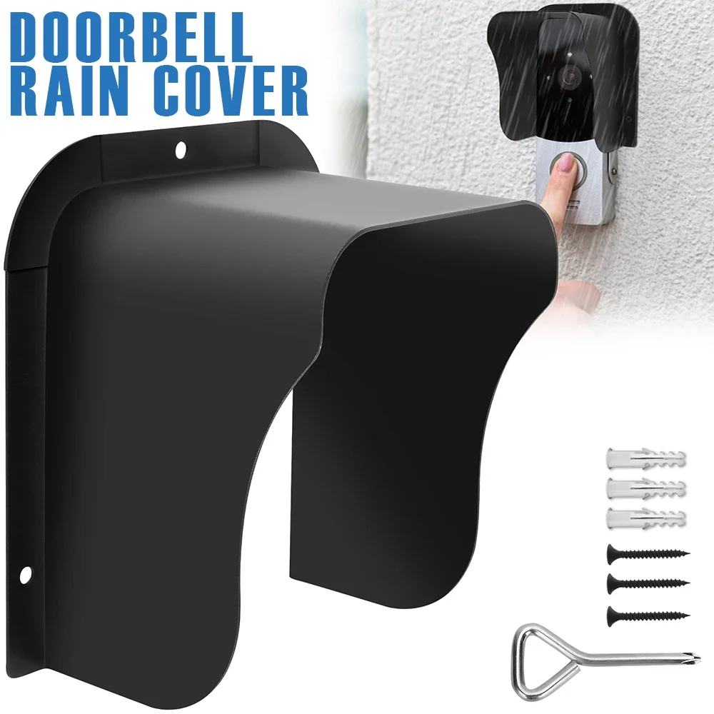 

1 Pc Waterproof Access Control Protector Metal Rainproof Doorbell Rain Cover Practical Door Attendance Machine Cover for Outdoor