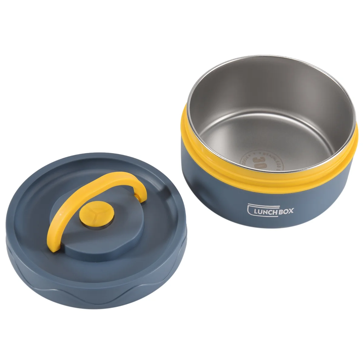 

Food Lunch Container,Stainless Steel Lunch Container Portable Bento Box Food Container Blue A