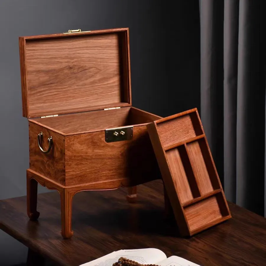 DSA rosewood desktop countertop storage box Chinese solid wood jewelry box bookcase