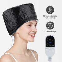 Electric Hair Steamer Cap Hair Heating Hat 3 Time Setting10-Level Heat Home Use Thermal for Deep Conditioning Hair Care SPA Cap