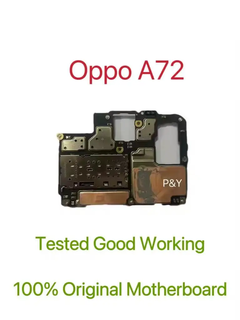 Global Version Original Unlocked Motherboard for Oppo A72 Good Work Fully Tested Circuit Plate Main Logic Board for Oppo A72